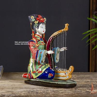 BỘ TƯỢNG CẦM KỲ THI HỌA - GỐM SỨ THỦ CÔNG CAO CẤP